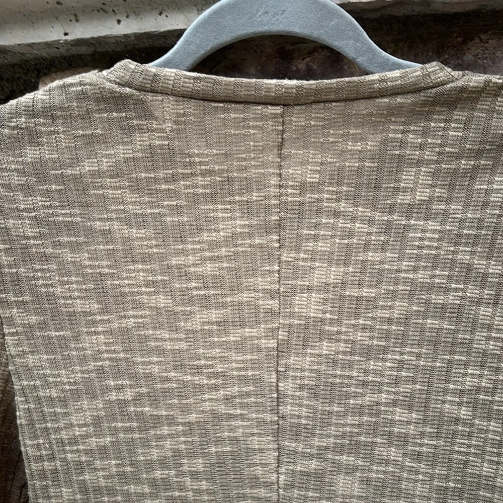 Intimately Free People Long Sleeve Top Olive Green Small Ribbed Casual - Picture 5 of 6